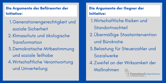Argumente der Erbschaftssteuerdebatte in der Schweiz