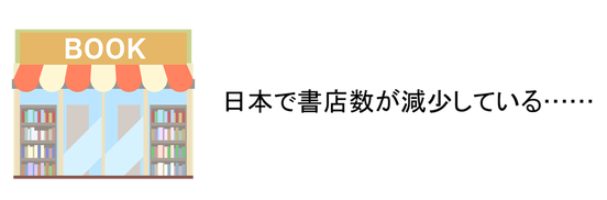 日本で書店数が減少している……