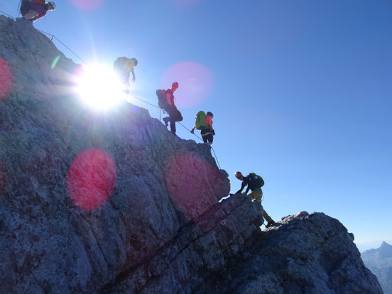 Watzmann Grat, Watzmann Überschreitung, watzmann traverse, Hocheck, Mittelspitze, Südspitze, Watzmann Überschreitung mit Bergführer, Watzmann traverse with mountainguide, guided tour, Wimbachgries, Watzmannhaus, Königssee, Wimbachgrieshütte
