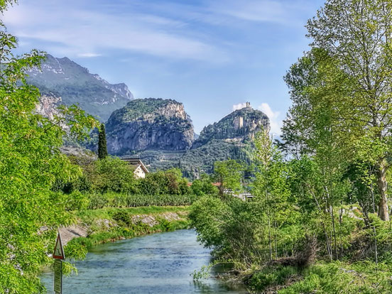 Die wunderschöne Landschaft zwischen Arco und Gardasee