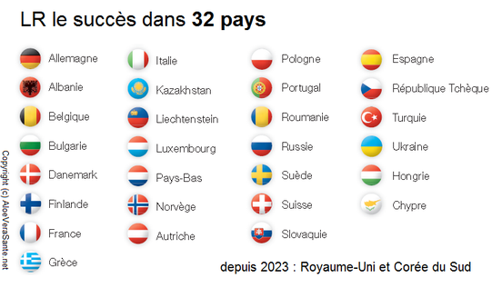 Les pays LR Health & Beauty Systems en un coup d’œil :