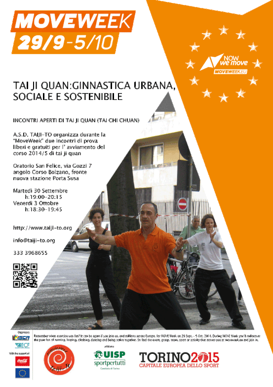 Incontri di prova gratuiti per l'avviamento del corso 2014/5 di TaiJiQuan