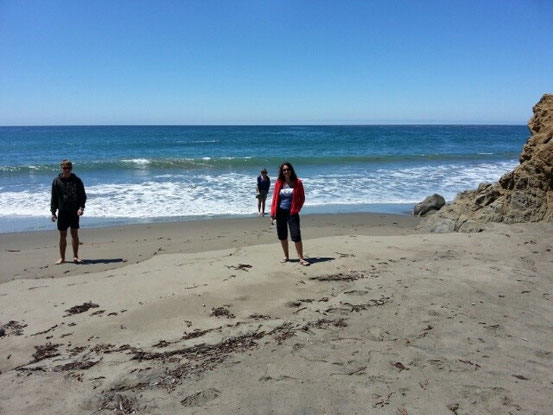 Dann noch ein paar Schritte am viiiel zu kalten Pazifik.....