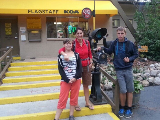 ...was uns zu einer Zwangspause auf einem Campingplatz in Flagstaff...