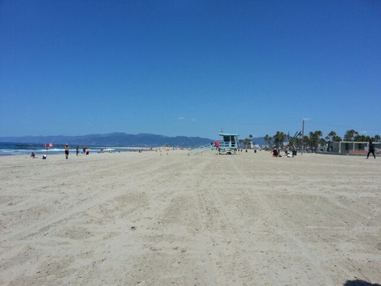 Und dann haben wir uns den ganzen Tag an den coolen Venice Beach Strand gelegt - gleich hinter der 'Muckibude' an der Arni Schwarzenegger vor seinem Ruhm direkt am Strand trainiert hat.