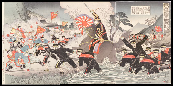 S009 Battle of Jiuliancheng,Japanese army crossed the Yalu River into the territory of Qing China