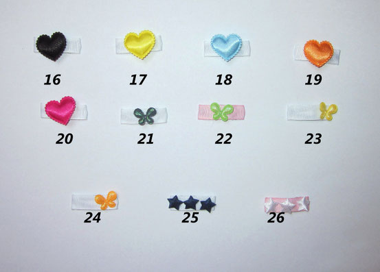 Haarspange für Babys und Kleinkinder, Herz, Sterne, Schmetterling