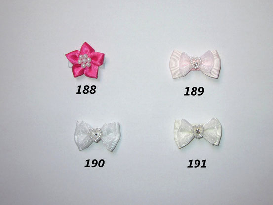 Baby Haarspange mit Schleifen in Rosa , weiß , ivory