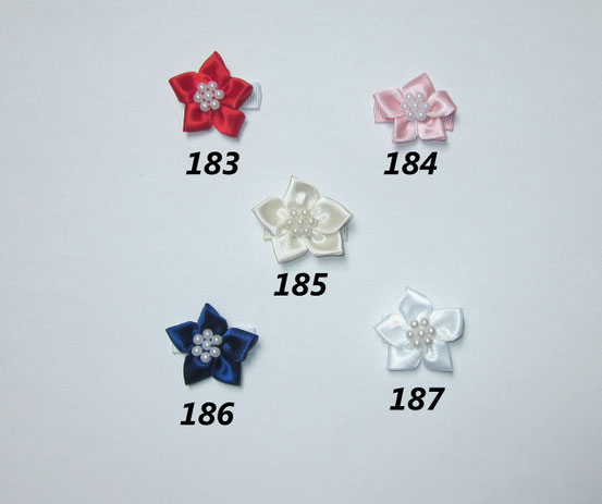 Baby Haarspange mit Blume in ivory & weiß