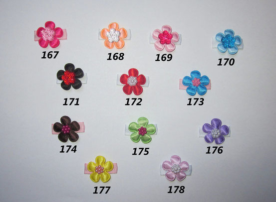 Baby Haarspange mit Blume in Rosa