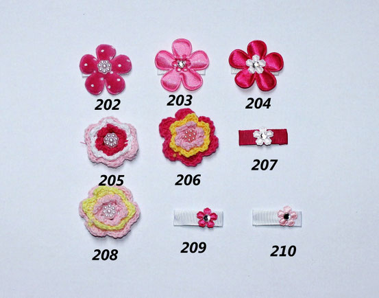 Baby Haarspange mit gehäkelter Blume