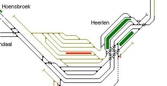 Spoorkaart van Heerlen