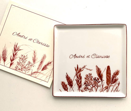 Vide-poche reproduction faire-part de mariage