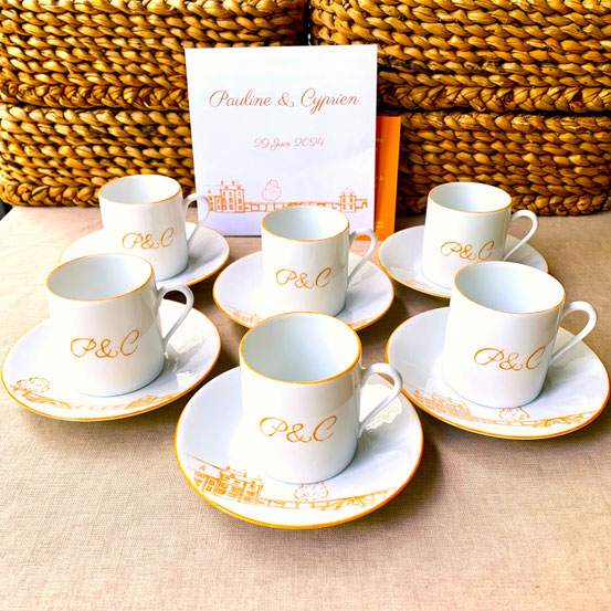 Tasses à café Reproduction Faire-part de mariage