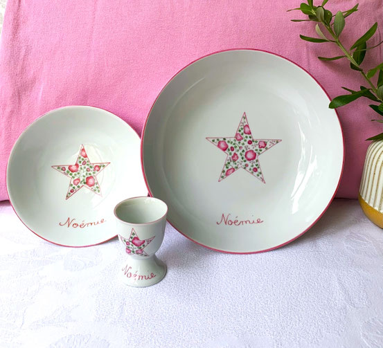 Ensemble de baptême Etoile Liberty Rose 3 articles