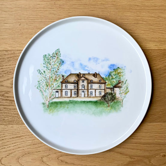 Plat à tarte Reproduction d'un château