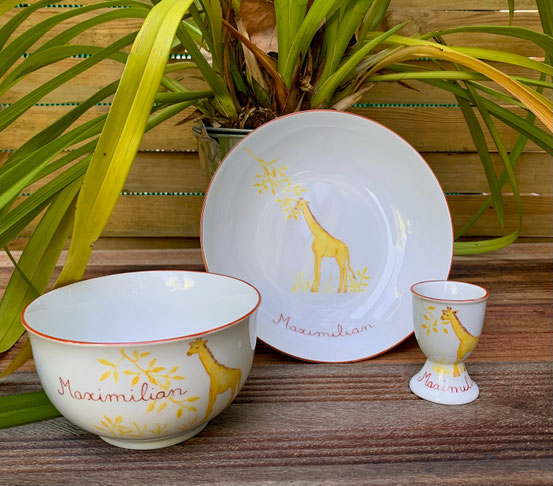 Ensemble Girafe unie jaune