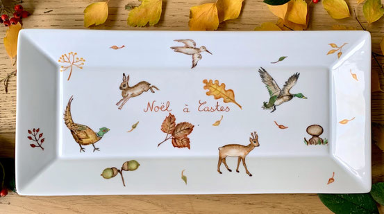 Plat à cake Animaux de Chasse