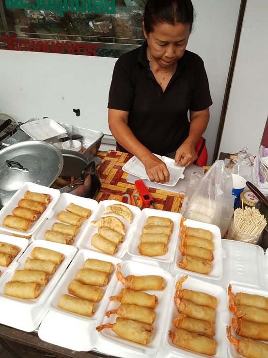 Lumpias con gambas