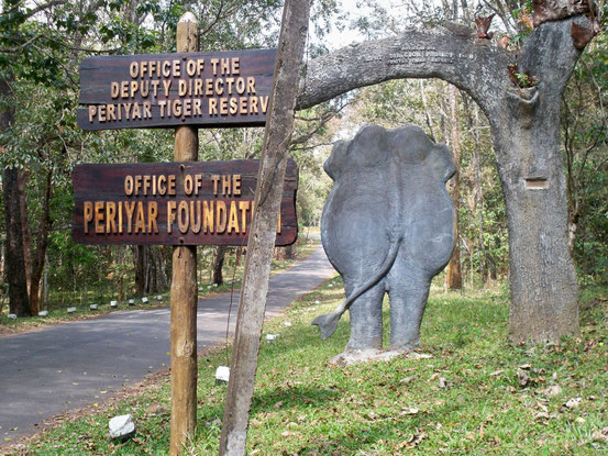 Periyar Wildlife Sanctury Thekkady Nationalpark Indien India Kerala