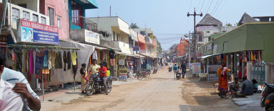 Mahabalipuram,East Raja Street, Indien