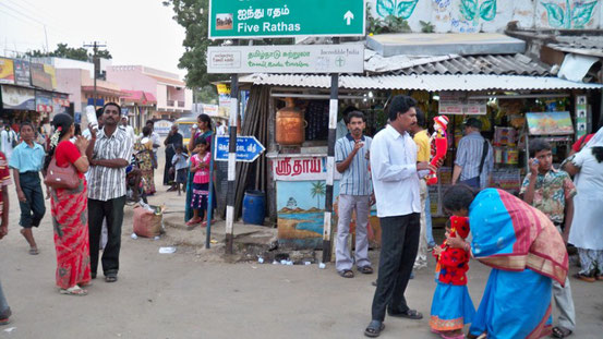 Mahabalipuram,South Mada Street, Indien