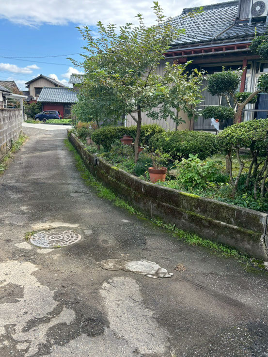 外構工事土木工事：既存擁壁撤去・新規擁壁作成・アルミフェンス工事前の写真です。
