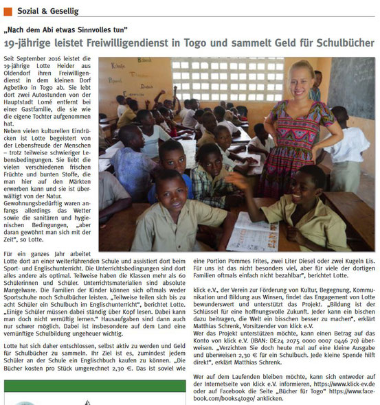Artikel aus der Juni-Ausgabe des "Lopautalers" in Amelinghausen