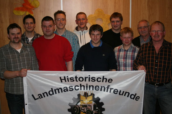 (von links) Jens Ziegenbein, Florian Drewitz, Vorsitzender Jens Halbach, Mark Drewitz, Manuel Friedel, Henrik Talkenberger, Niklas Krannich, Christian Esser, Klaus Burgstaller, Jürgen Schlüter