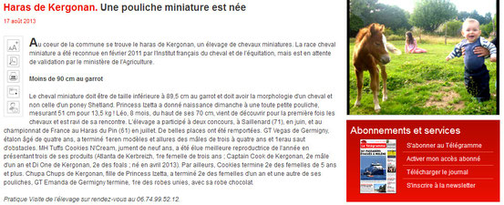 Le Télégramme du 17 août 2013