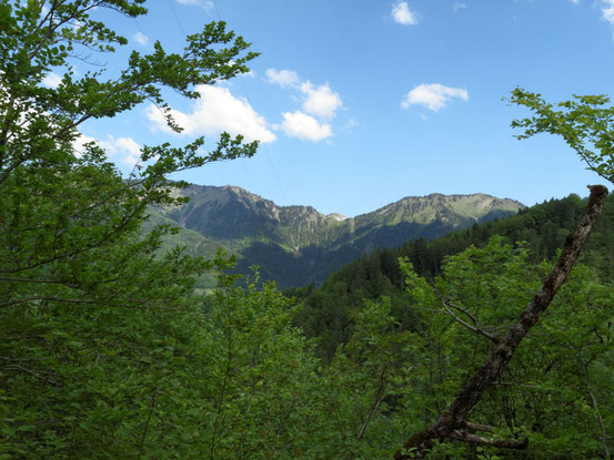 De gauche à droite : Dent de Cons, Négresse (petit dôme au centre) et la Belle Etoile