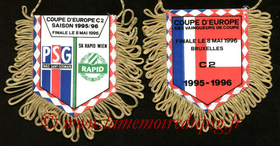 Fanion PSG-Rapid Vienne  1995-96