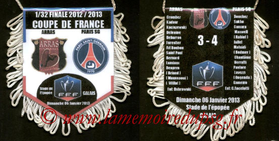 Fanion  Arras-PSG  2012-13