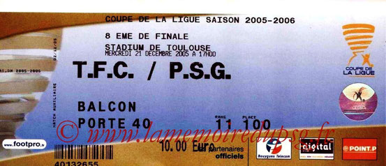 Ticket  Toulouse-PSG  2005-06