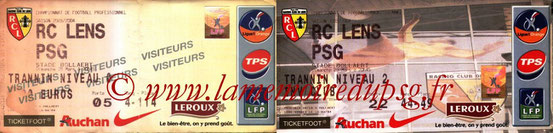 Tickets  Lens-PSG  2003-04