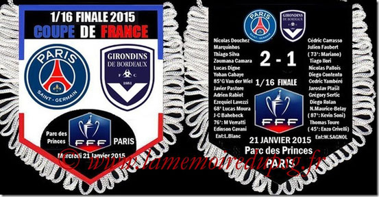 Fanion  PSG-Bordeaux  2014-15