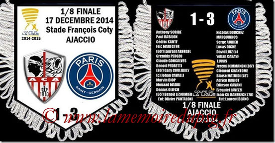 Fanion  AC Ajaccio-PSG  2014-15