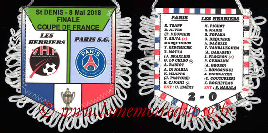 Fanion  Caen-PSG  2017-18