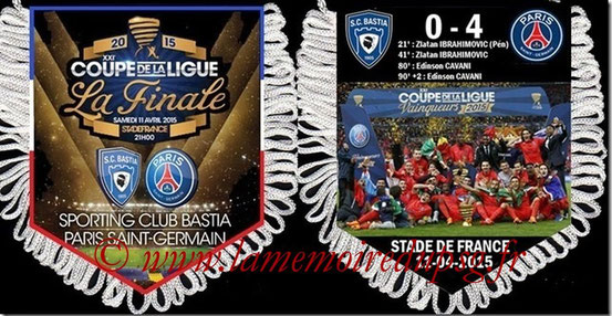 Fanion  Bastia-PSG  2014-15