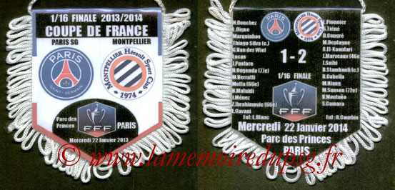 Fanion PSG-Montpellier  2013-14