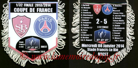 Fanion Brest-PSG  2013-14