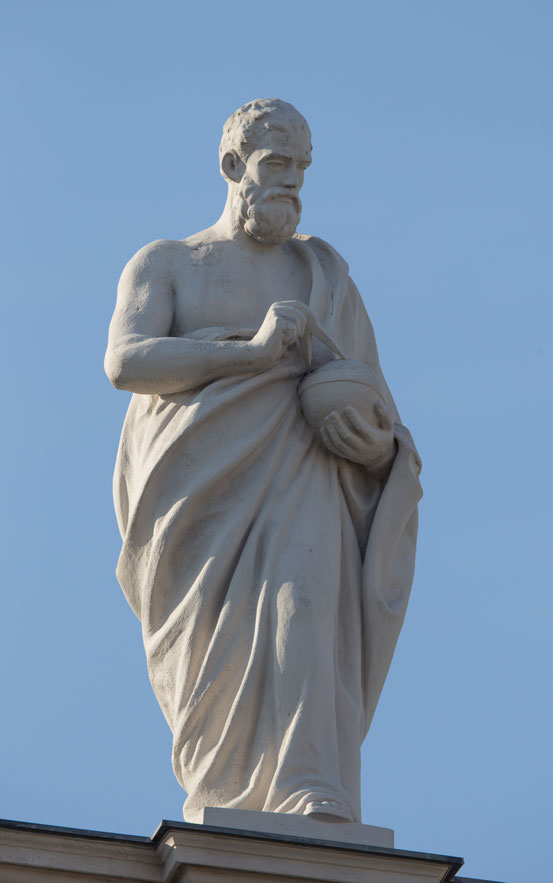 Empedokles auf der Attika des Naturhistorischen Museums, Wien, Friedrich Beer