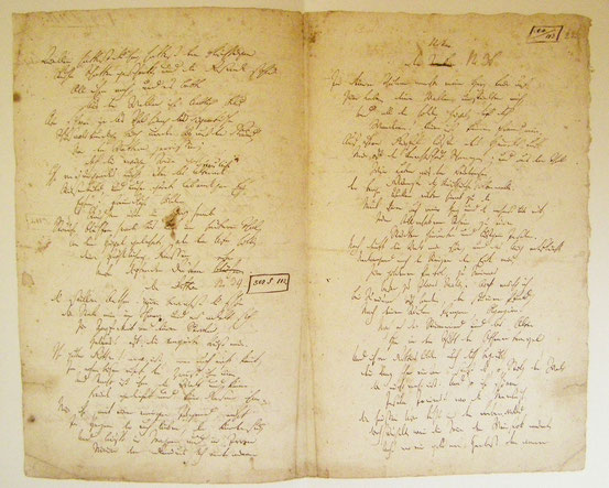 Hölderlin, Der Tod des Empedokles. Seiten aus einem Manuskript des Autors