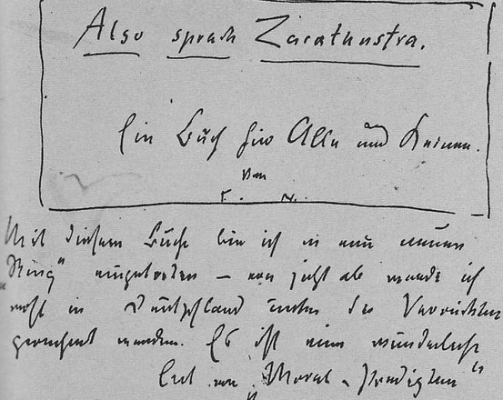 Nietzsche kündigt Heinrich Köselitz den Titel seines neuen Buchs an.