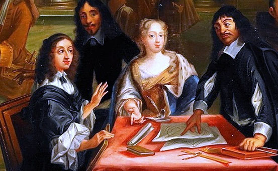 René Descartes diskutiert mit Christina von Schweden.