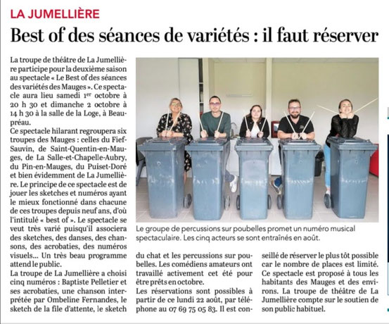 Courrier de l'Ouest du 22/08/2022