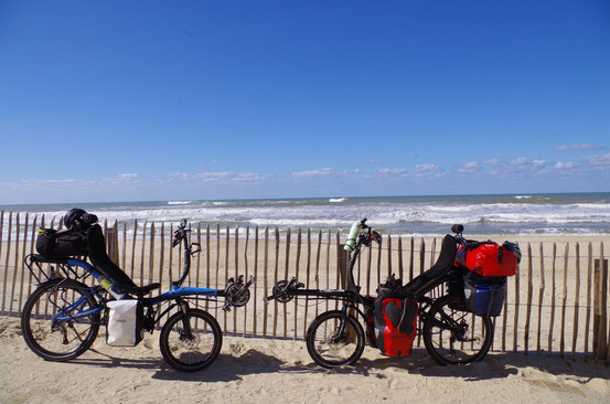  Océan Atlantique- Changement de monture : on échange le tandem couché contre 2 vélos couchés - Début octobre 2014