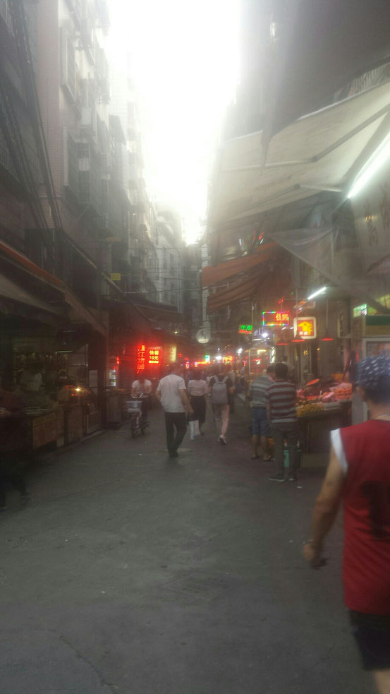 Seitenstraße in Guangzhou