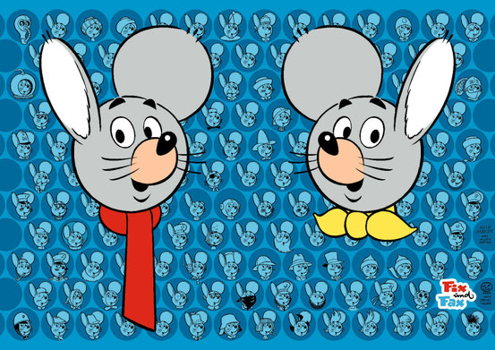 Poster DIN A3, die 69 Abbildungen der Mäuse sind aus allen Atze-Heften zusammen dargestellt. Zeichnungen - Ulf S. Graupner