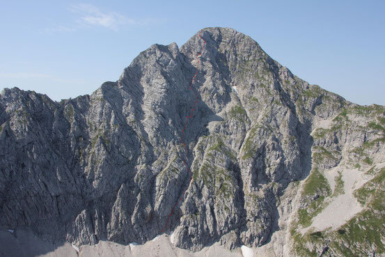 Wandfoto mit Routenverlauf